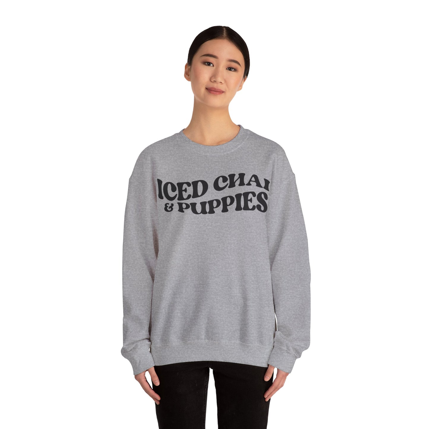 Iced Chai and Puppies Crewneck Sweatshirt