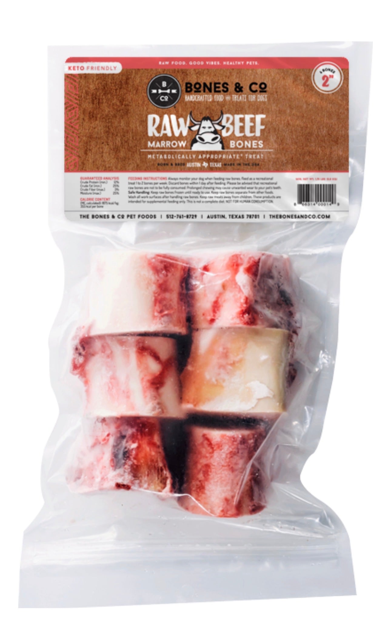 Frozen Raw Beef Marrow Bones