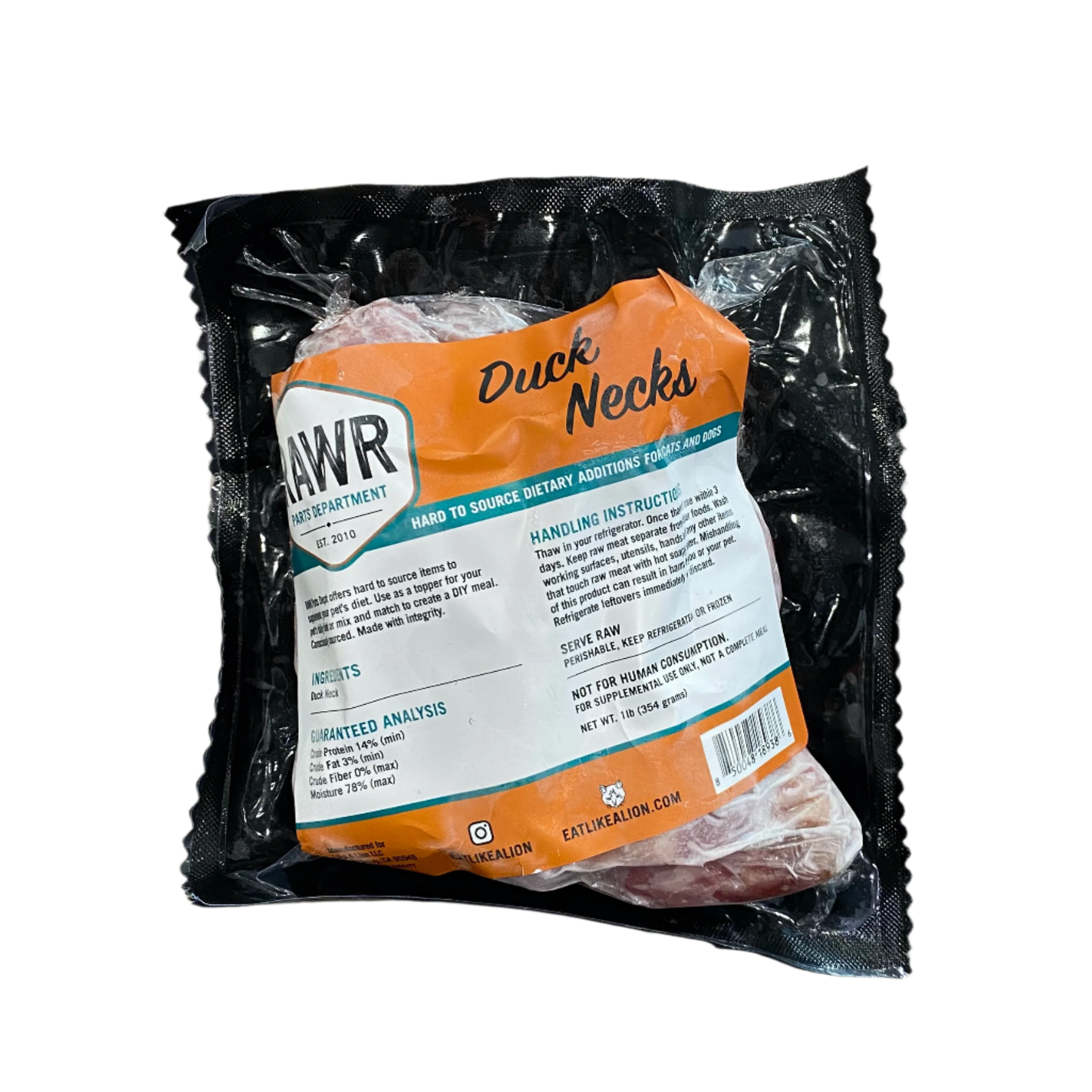 Frozen Raw Duck Necks for Dogs (1 lb.)