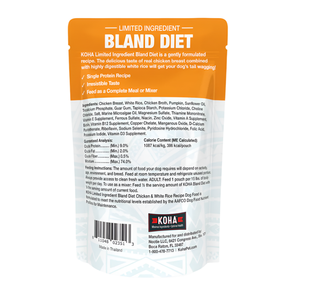 Limited Ingredient Bland Diet