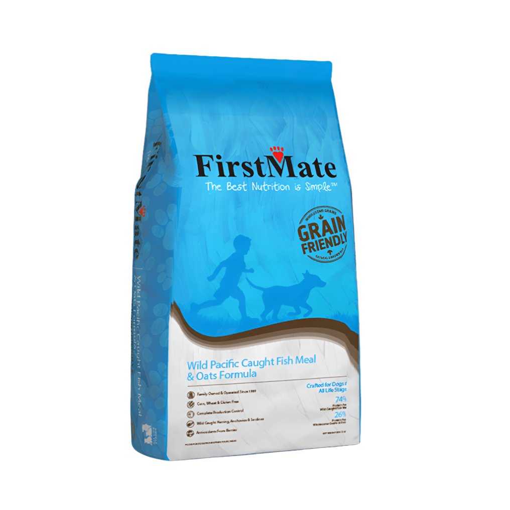 FirstMate Wild Pacific Caught Fish & Oats Formula Dry Dog Food – Grain-Friendly (5lb / 25lb)