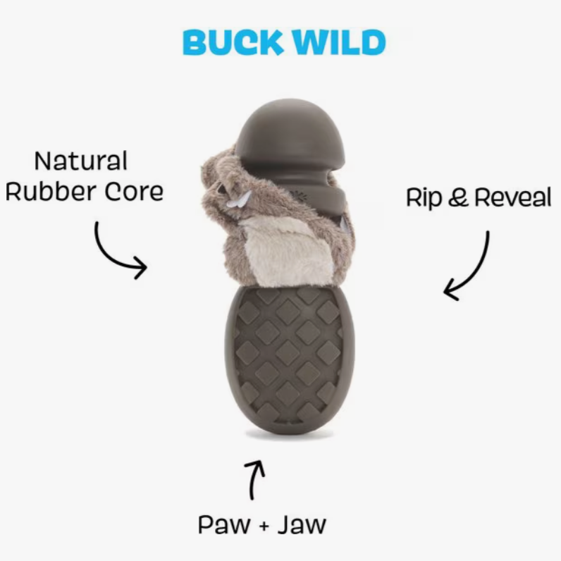 BARK Super Chewer Buck Wild Dog Toy