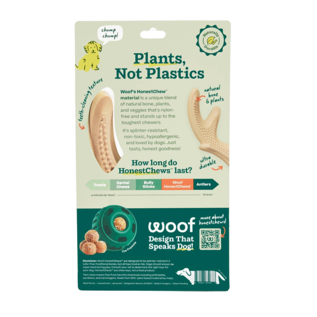 Woof HonestChew - Ultra-durable, plant-based chewbone