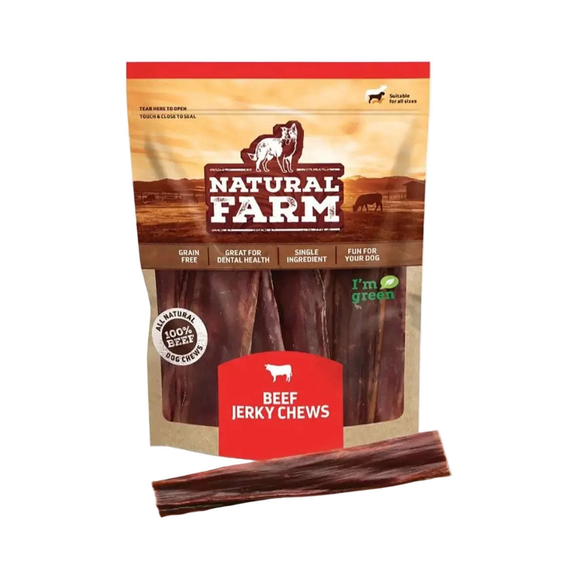 Natural Farm Beef Jerky Gullet Sticks 6"