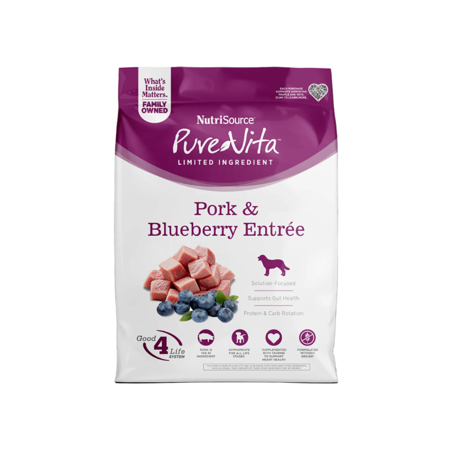Pure Vita Grain-Free Pork & Blueberry Entrée