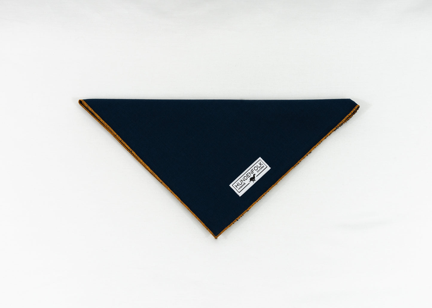 Navy Blue Dog Bandana - Orange Trim