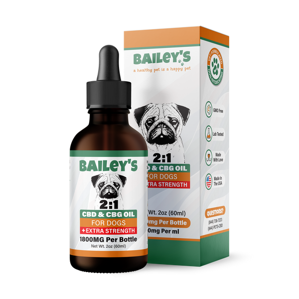 Extra Strength 2:1 CBD & CBG Oil for Dogs