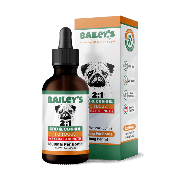 Extra Strength 2:1 CBD & CBG Oil for Dogs