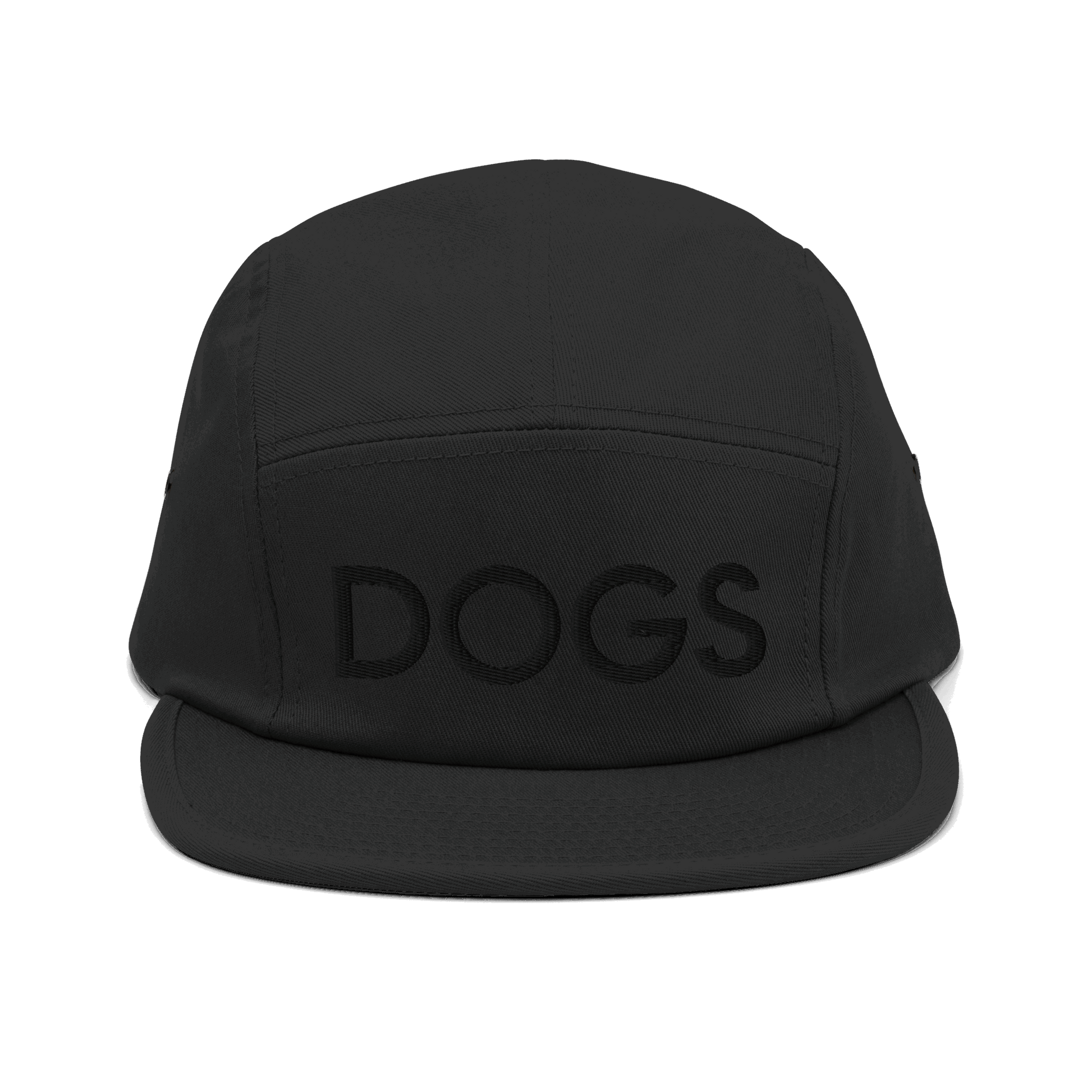 DOGS 5-Panel Camp Hat Black