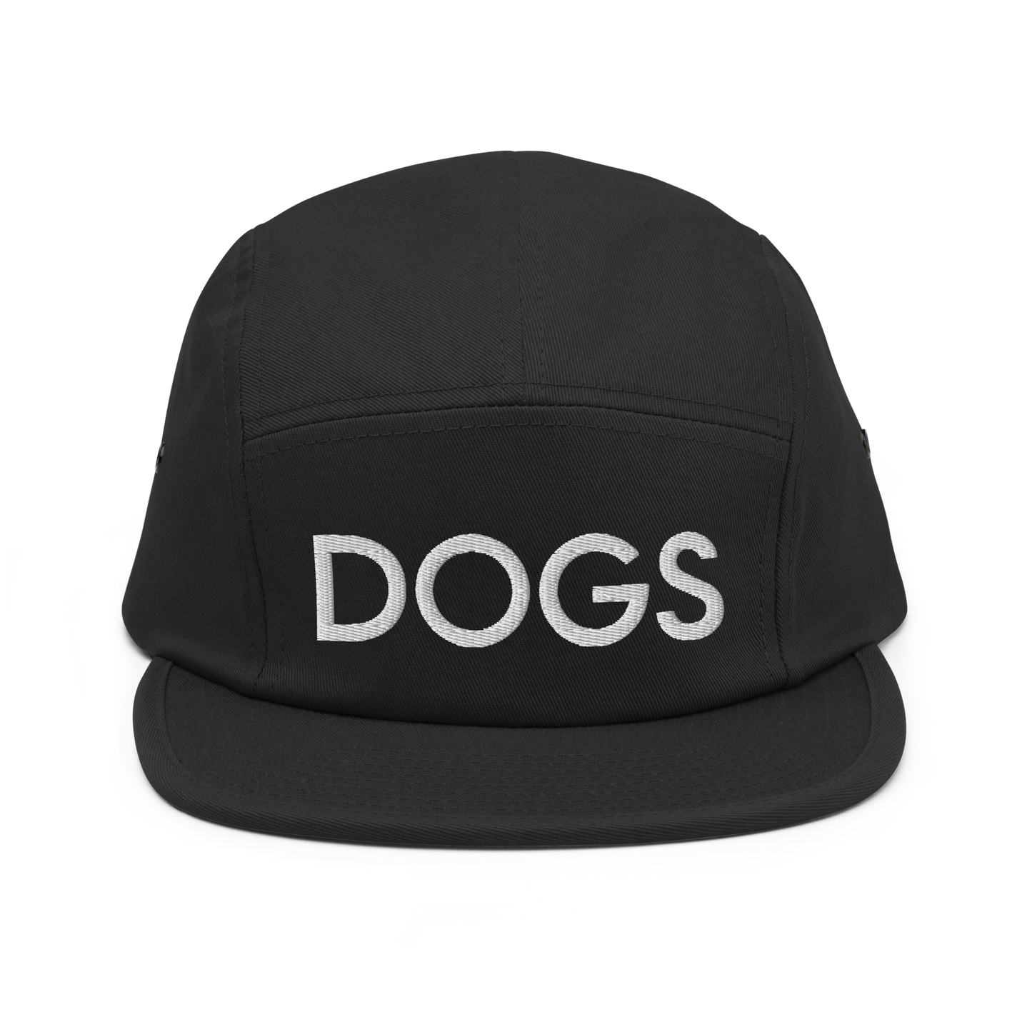DOGS 5-Panel Camp Hat Black/White