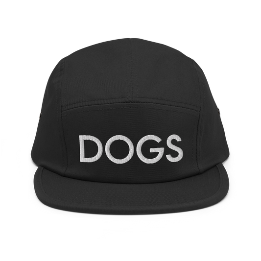 DOGS 5-Panel Camp Hat Black/White