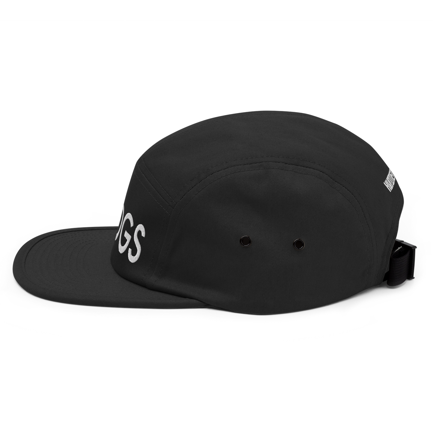 DOGS 5-Panel Camp Hat Black/White