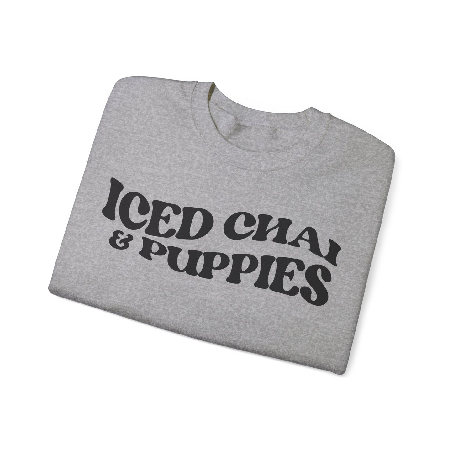 Iced Chai and Puppies Crewneck Sweatshirt