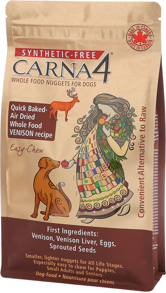 Carna4 Quick-Baked, Air-Dried Dog Food - Easy-chew Venison