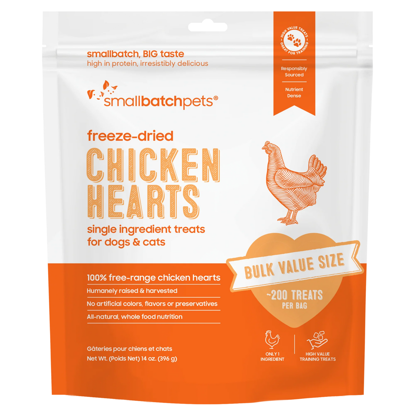 Smallbatch Freeze-Dried Chicken Hearts