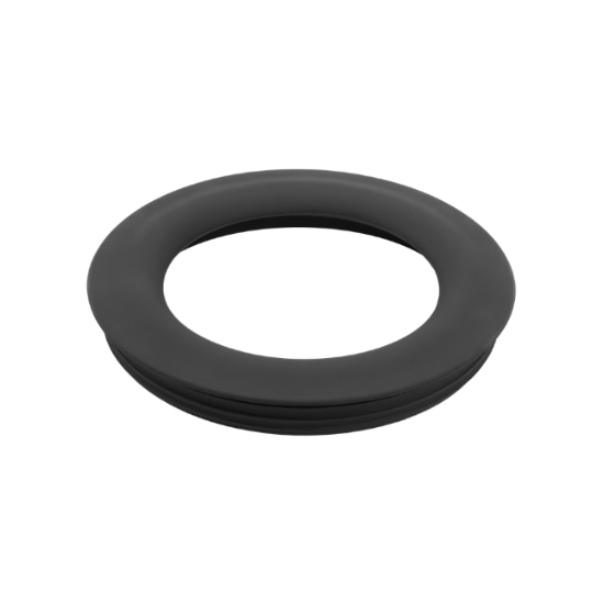 Black rubber ring on a white background