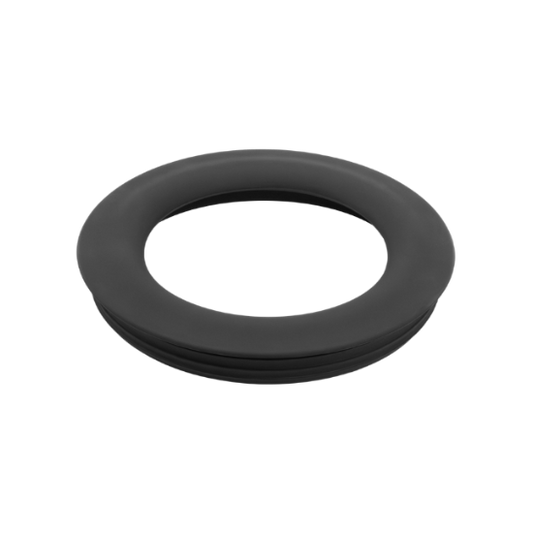 Black rubber ring on a white background
