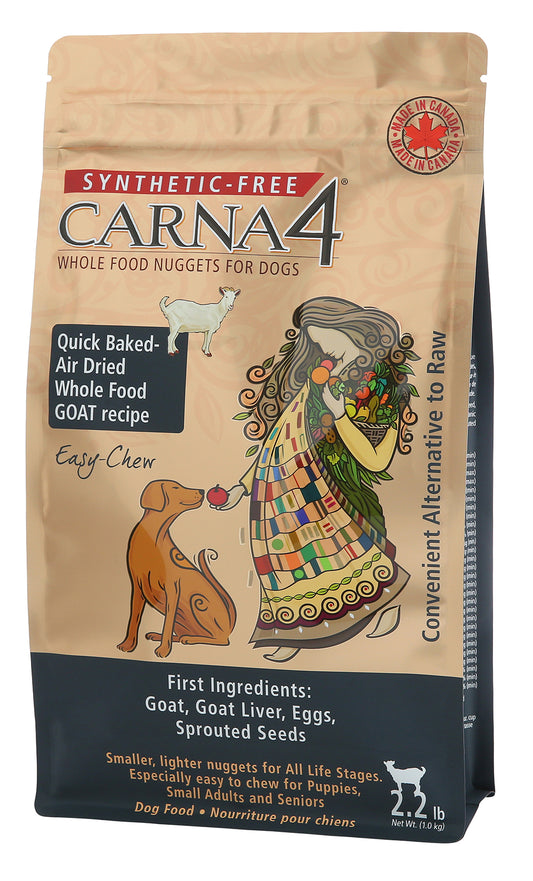 Carna4 Quick-Baked, Air-Dried Dog Food - Easy-chew Goat