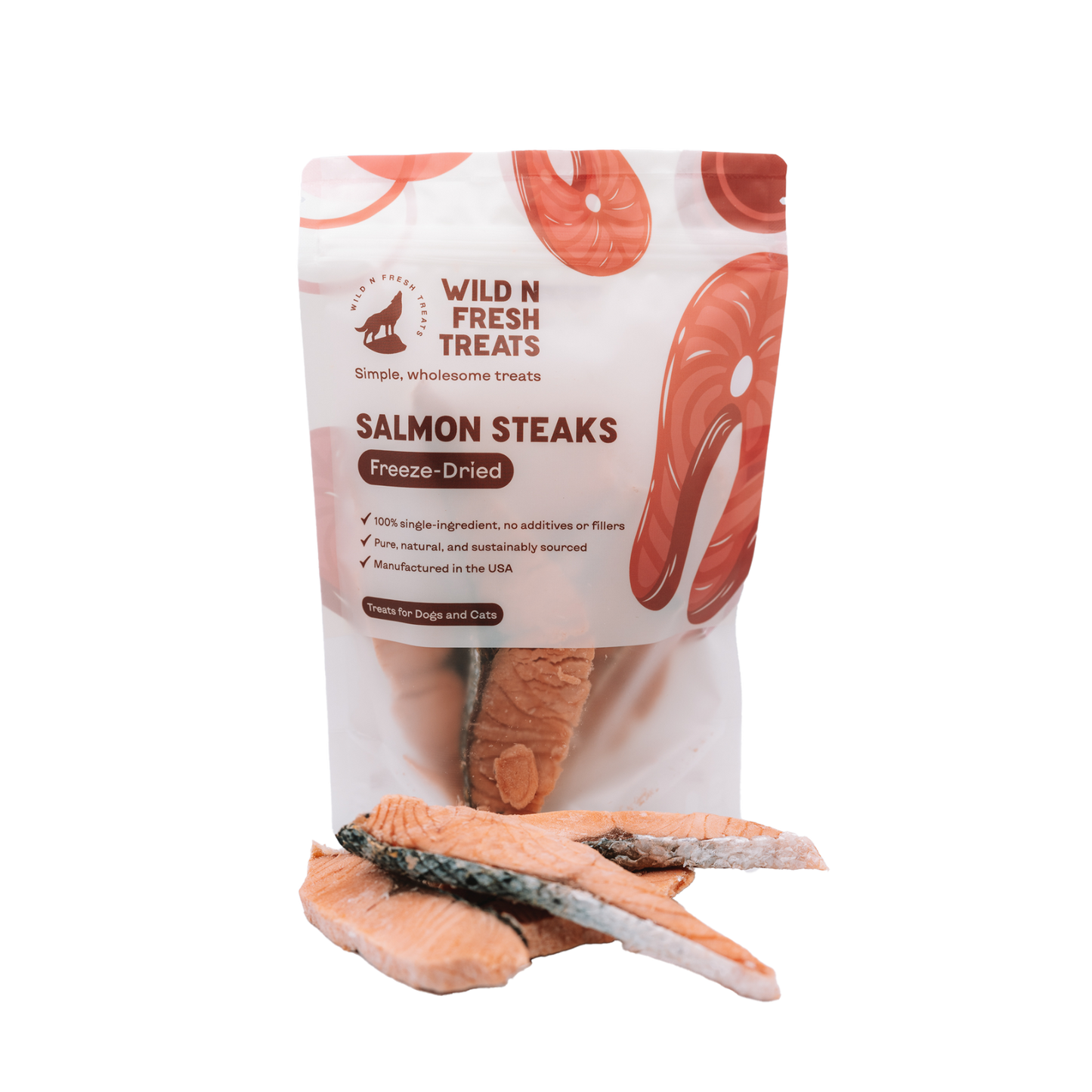Wild N Fresh Treats Freeze-Dried Salmon Steaks