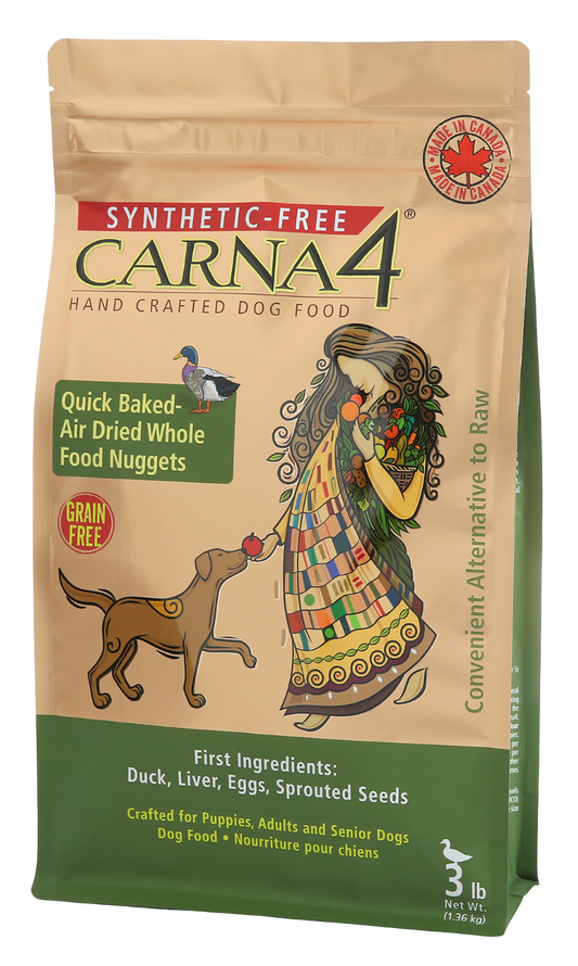 Carna4 Quick-Baked, Air-Dried Dog Food - Grain-Free Duck