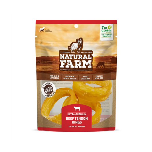 Natural Farm Beef Tendon Rings (3 pack)