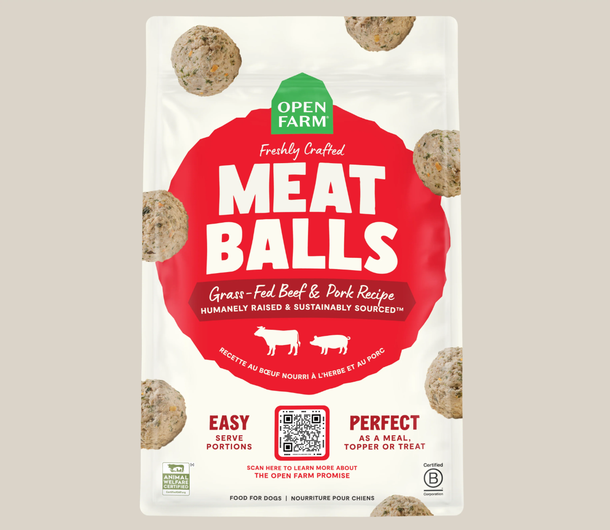 Open Farm Freshly-Crafted Meatballs for Dogs