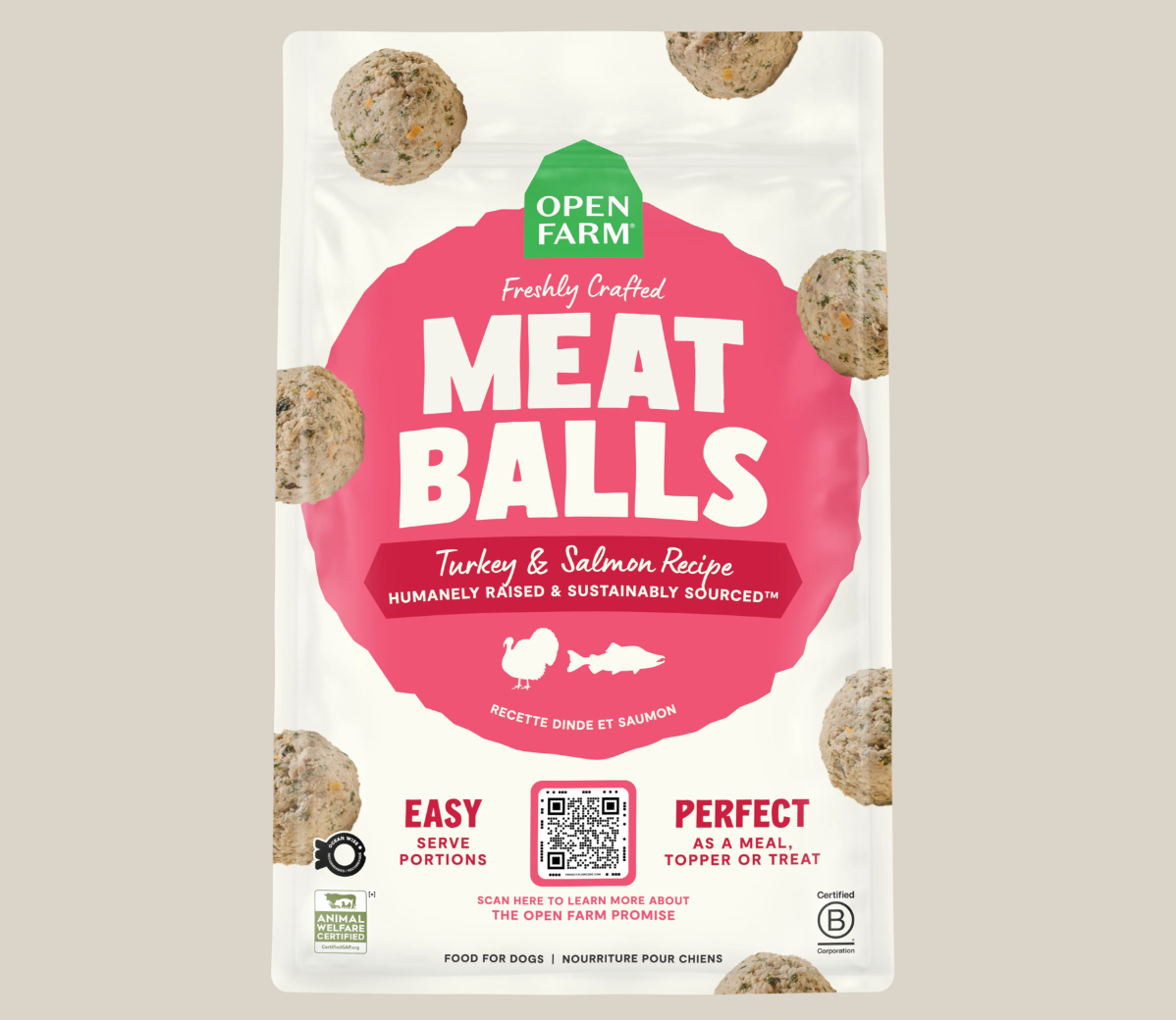 Open Farm Freshly-Crafted Meatballs for Dogs