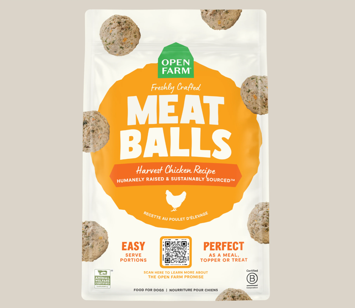 Open Farm Freshly-Crafted Meatballs for Dogs