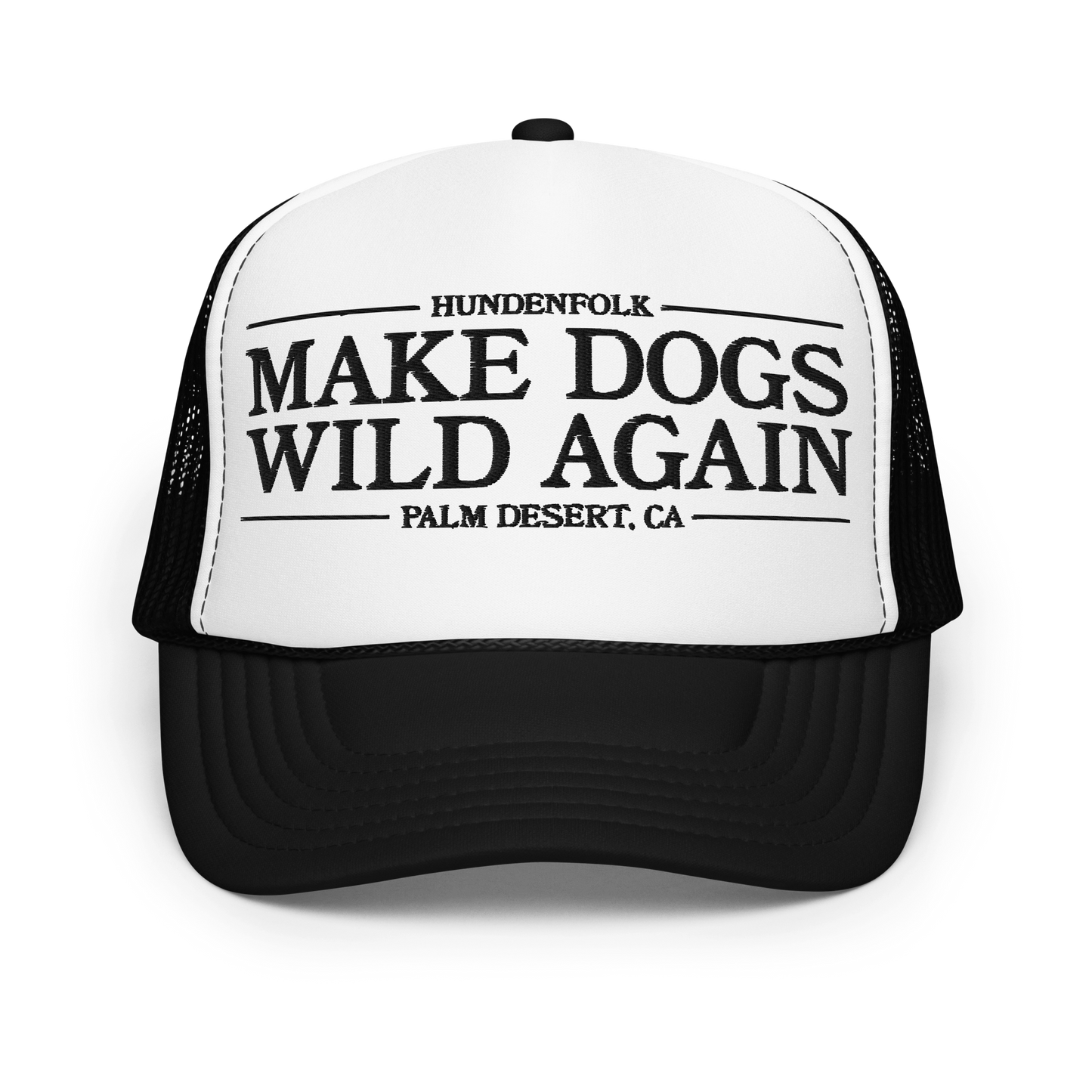 Make Dogs Wild Again Trucker - Black/White