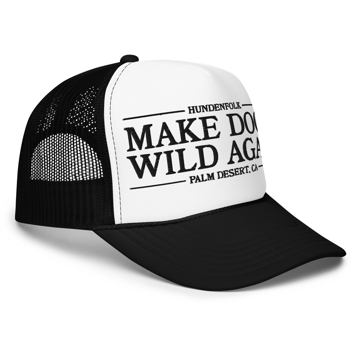 Make Dogs Wild Again Trucker - Black/White