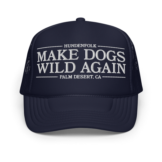 Make Dogs Wild Again Trucker - Navy