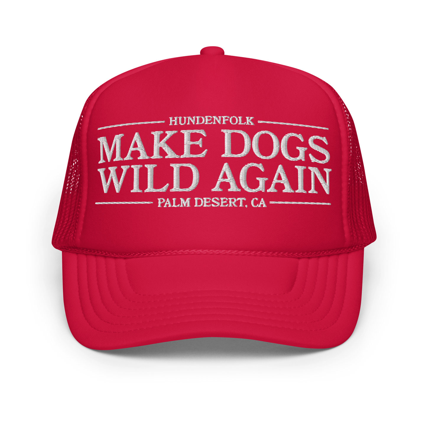 Make Dogs Wild Again Trucker - Red