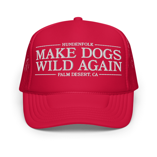 Make Dogs Wild Again Trucker - Red