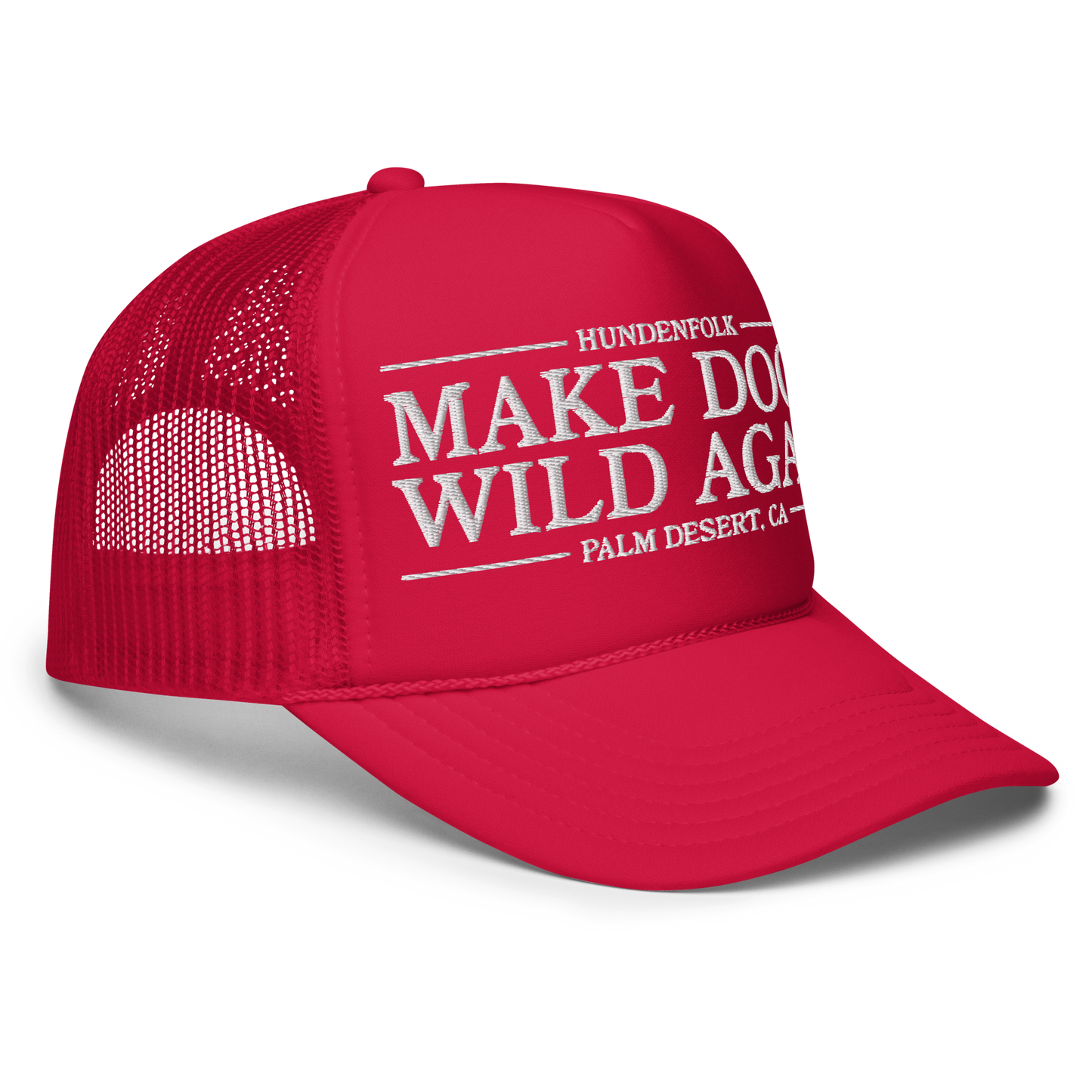 Make Dogs Wild Again Trucker - Red