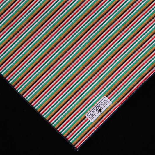 Christmas Ribbon Striped Dog Bandana
