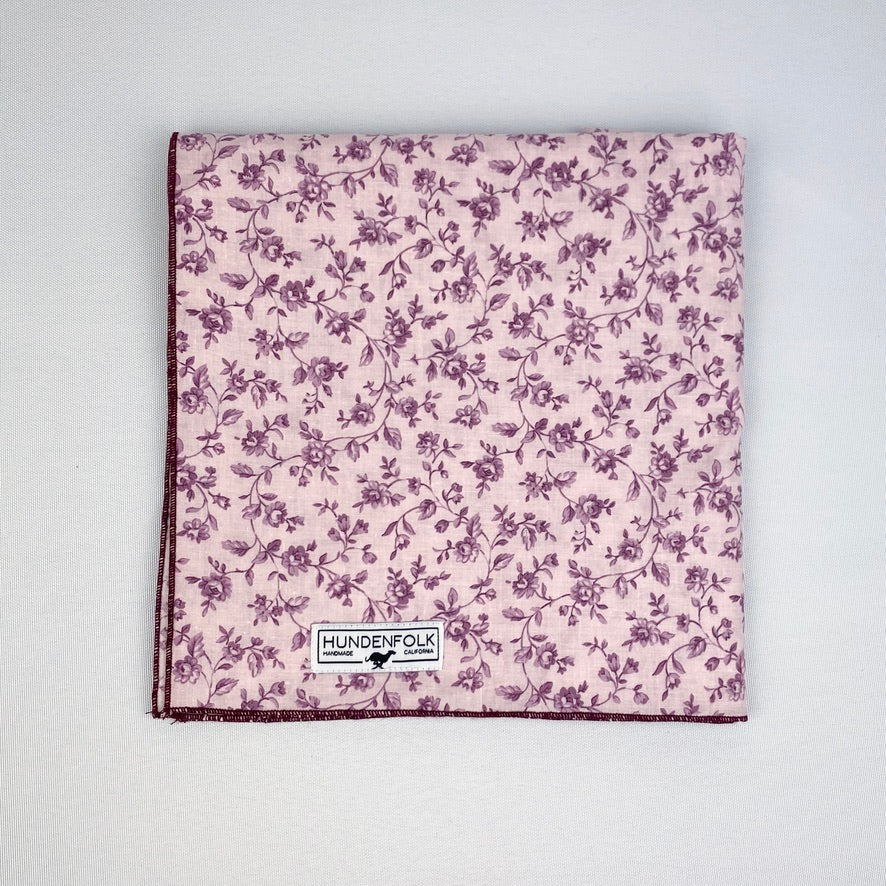 Vintage Fabric Bandana- Lavender Rose