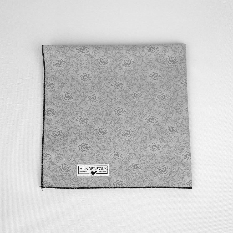Vintage Fabric Bandana- Gray Rose