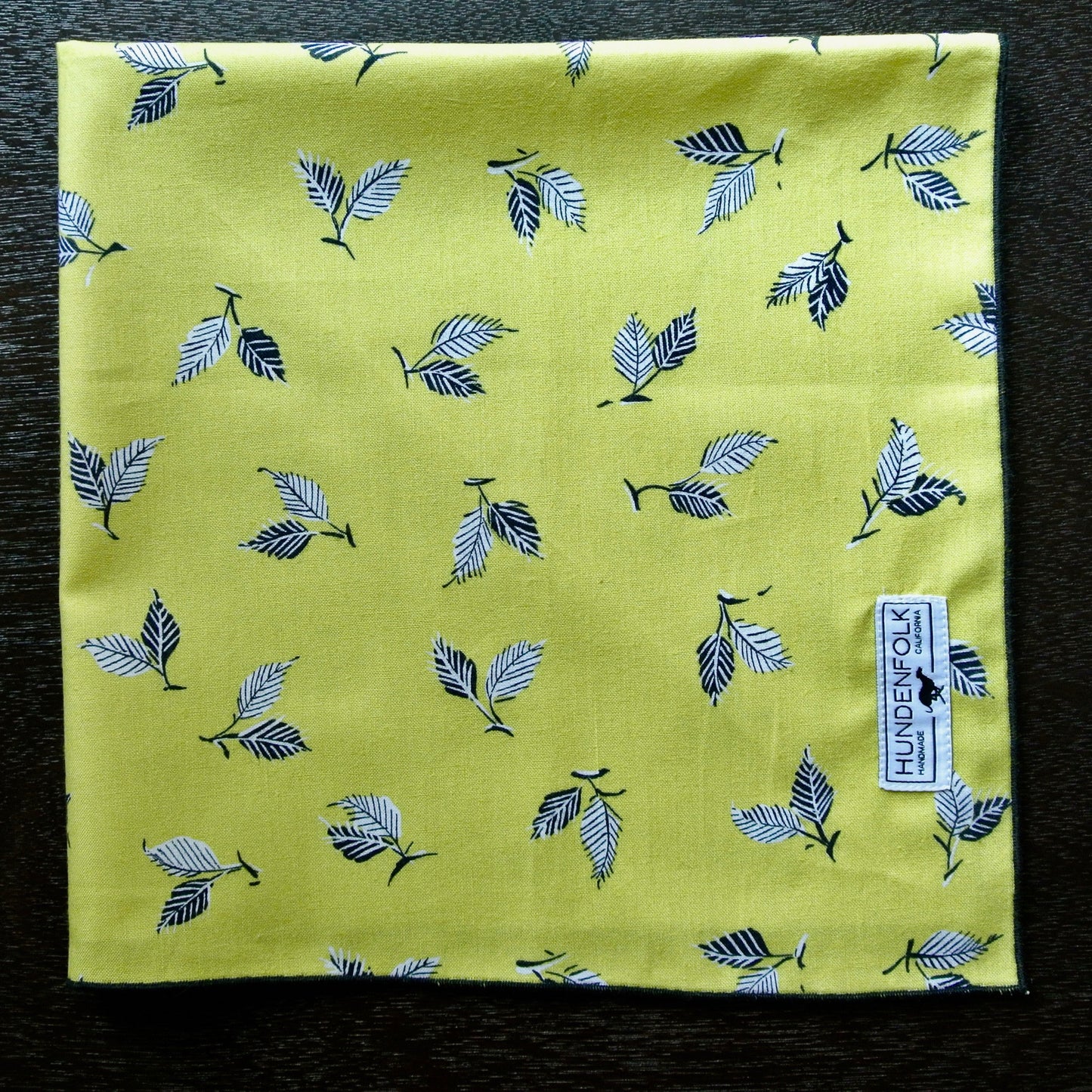 Neon Yellow Floral Dog Bandana