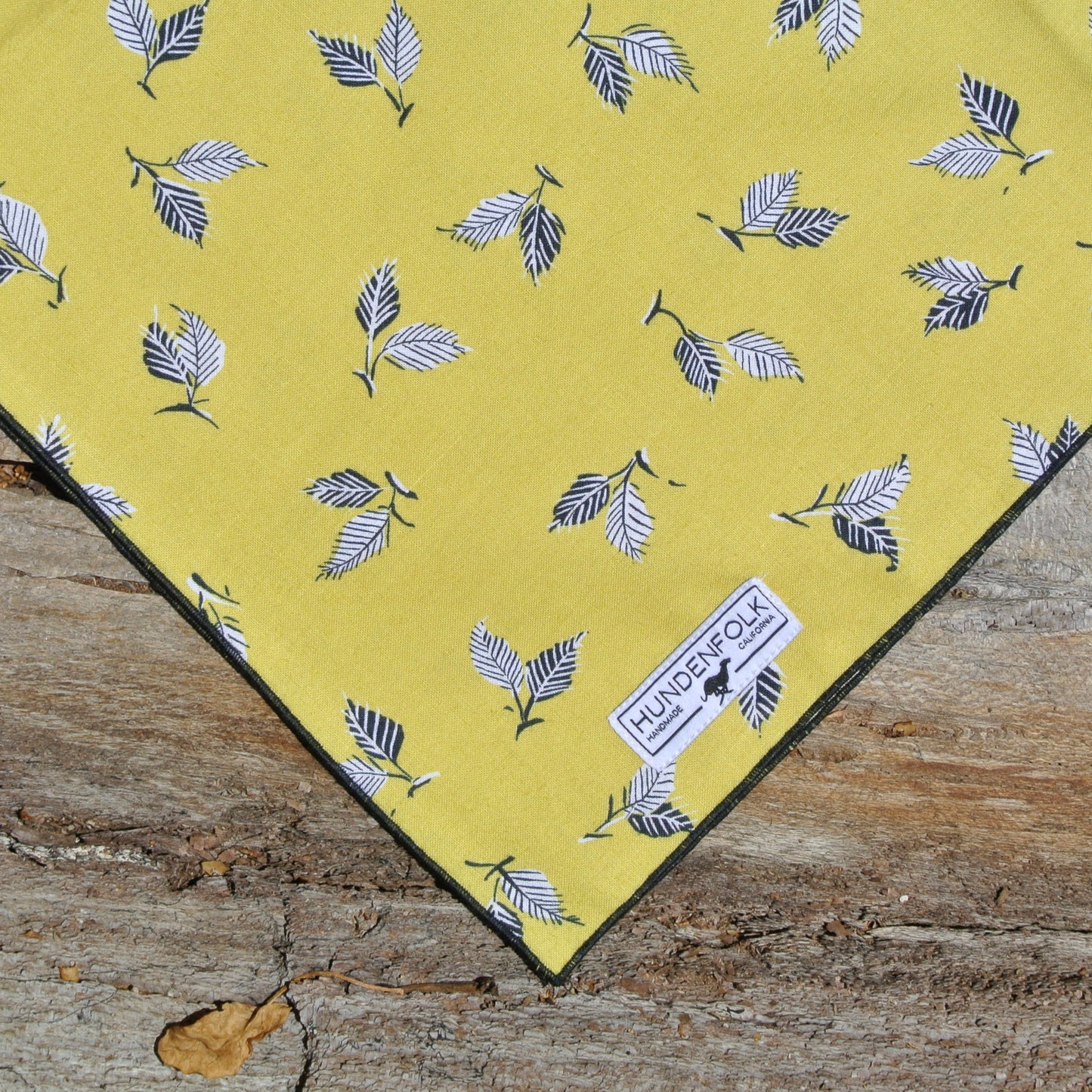 Neon Yellow Floral Dog Bandana